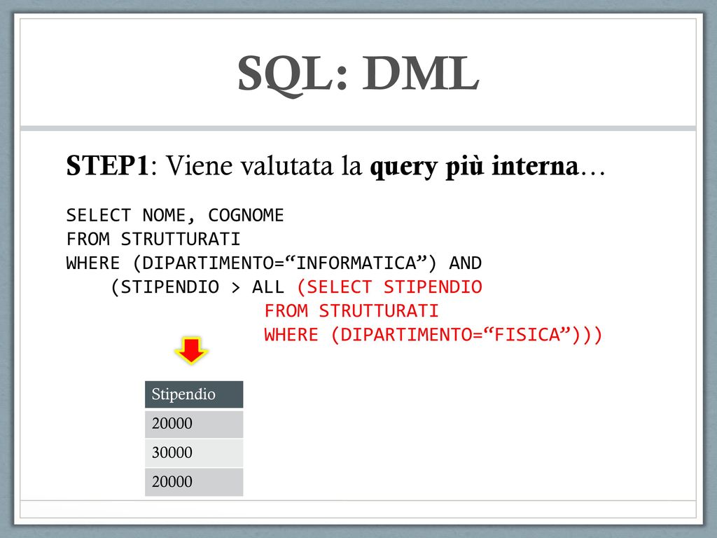 Corso Di Basi Di Dati Il Linguaggio Sql Ppt Scaricare